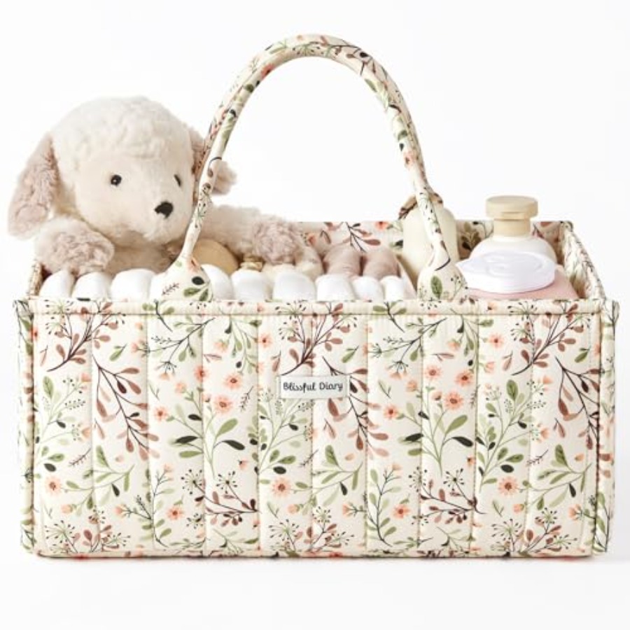 Baby Nursery Must Haves - Çiçek Desenli Bebek Bezi Düzenleyici, Şık