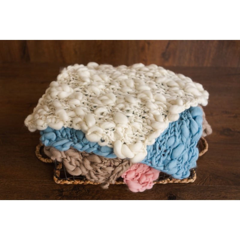 Baby Nursery Artwork - Kalın Örgü Merinos Bebek Battaniyesi -