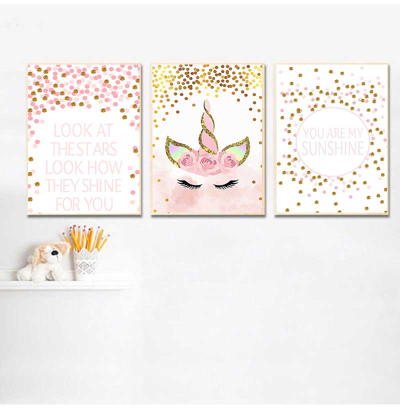 Baby Nursery Pink - Dekoratif Resim Bebek Kız Yatak Odası