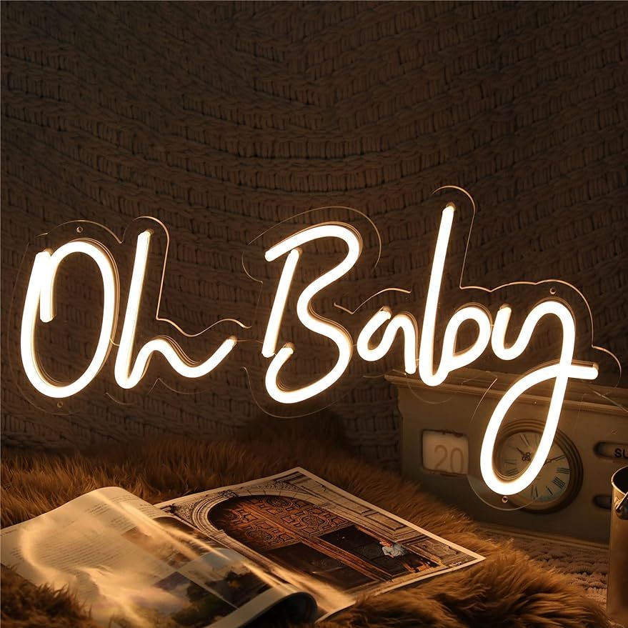 Baby Nursery Wall Lights - Oh Baby Neon Tabela LED Işık