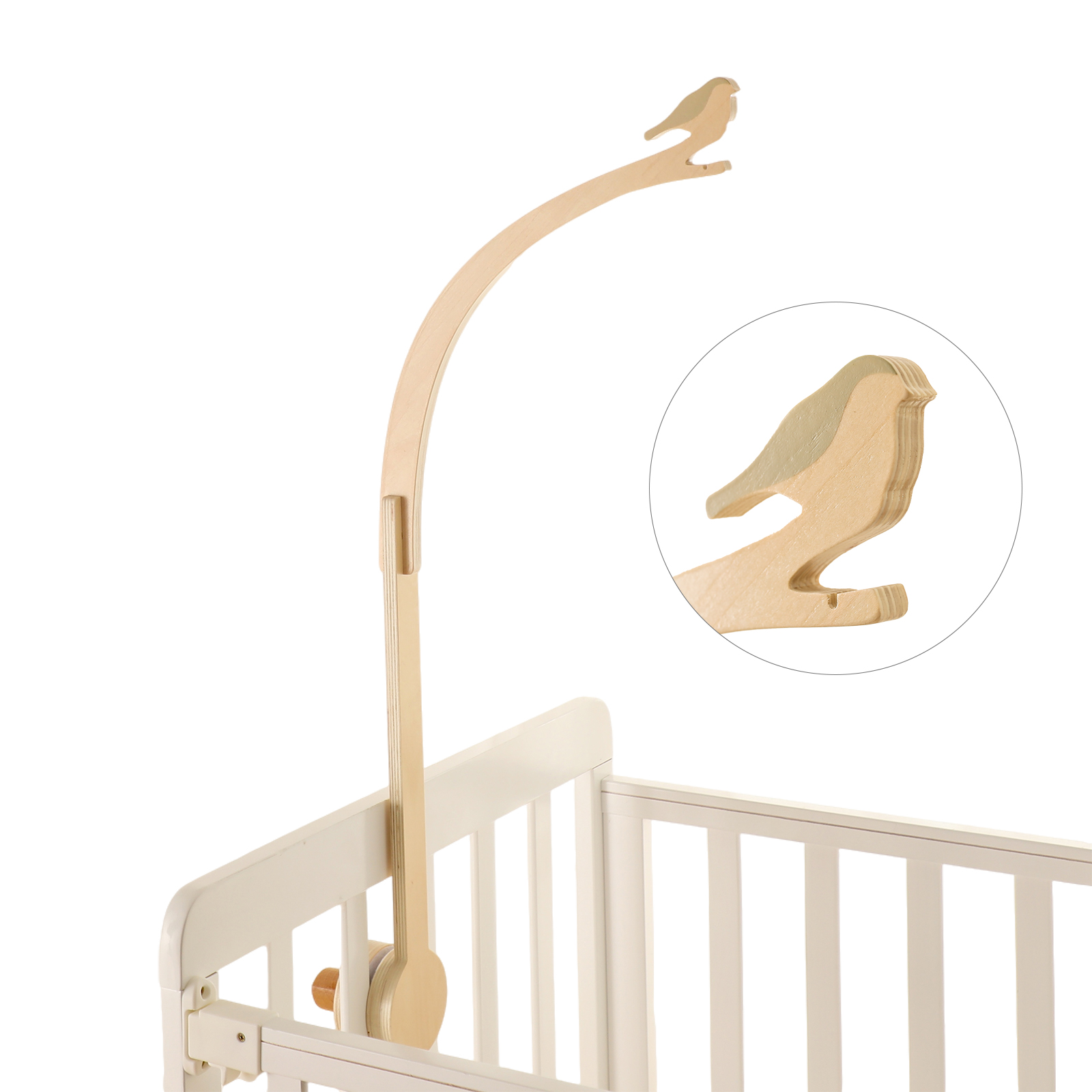 Crib Mobile Musical - Bebek ahşap küçük Birdie yatak çan
