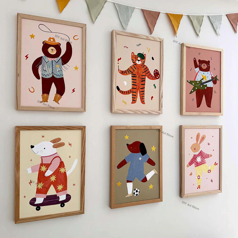 Baby Nursery Pictures - Komik Çizgi Film Hayvan Çocuk Odası