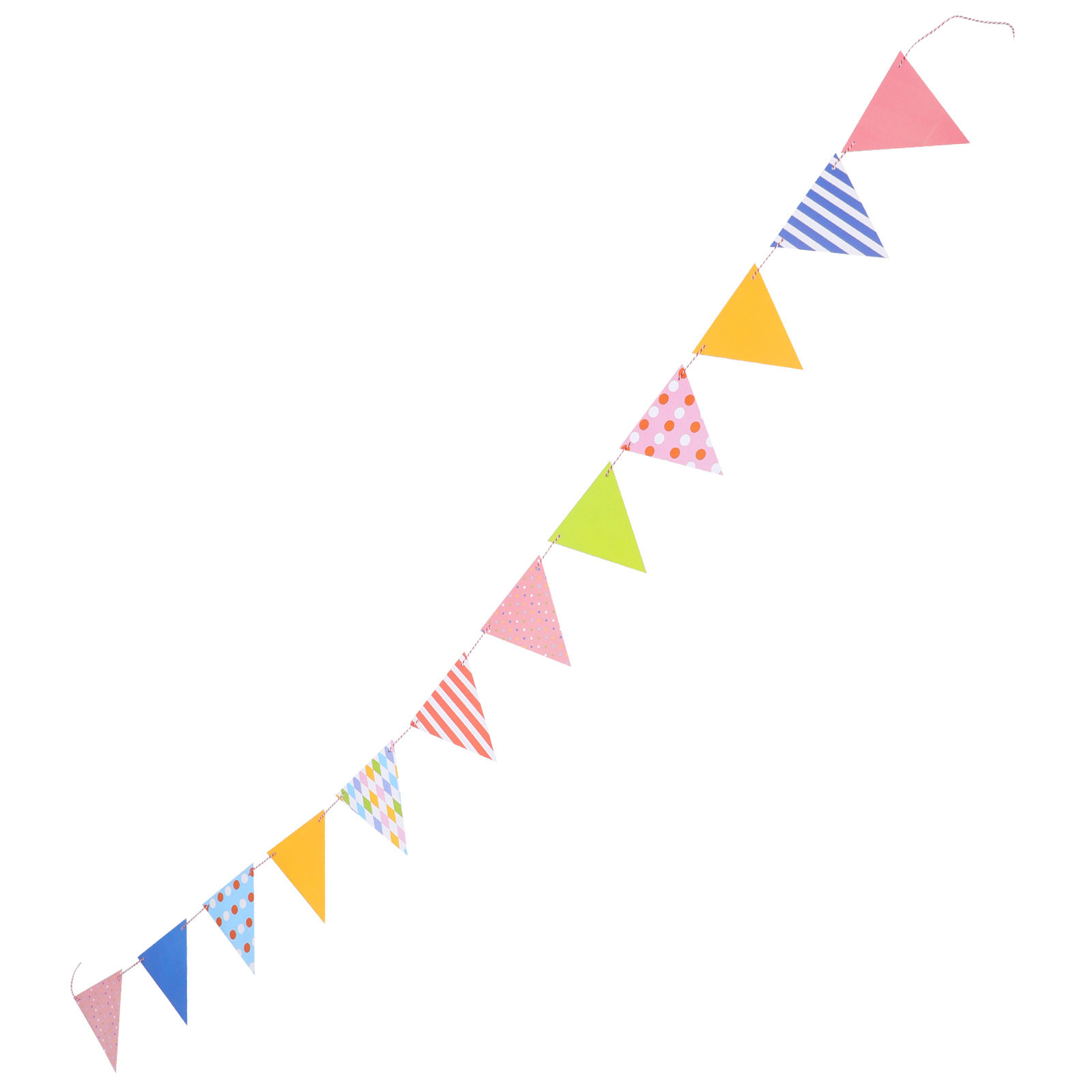Baby Nursery Garland - Üçgen Kağıt Bayraklar Çelenk Renkli Doğum