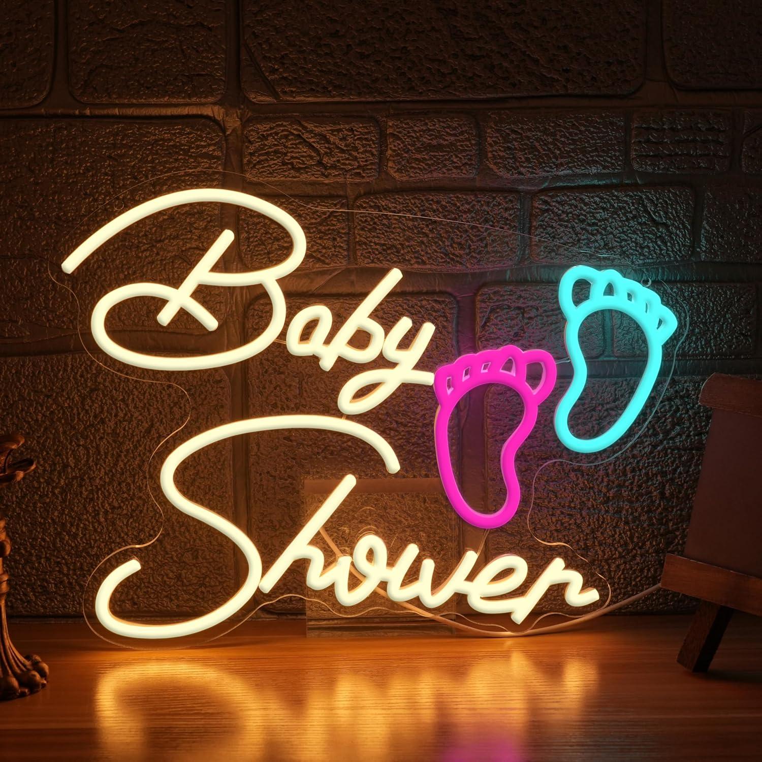 Baby Nursery Wall Lights - Bebek Partisi Neon Tabelası USB Kısılabilir
