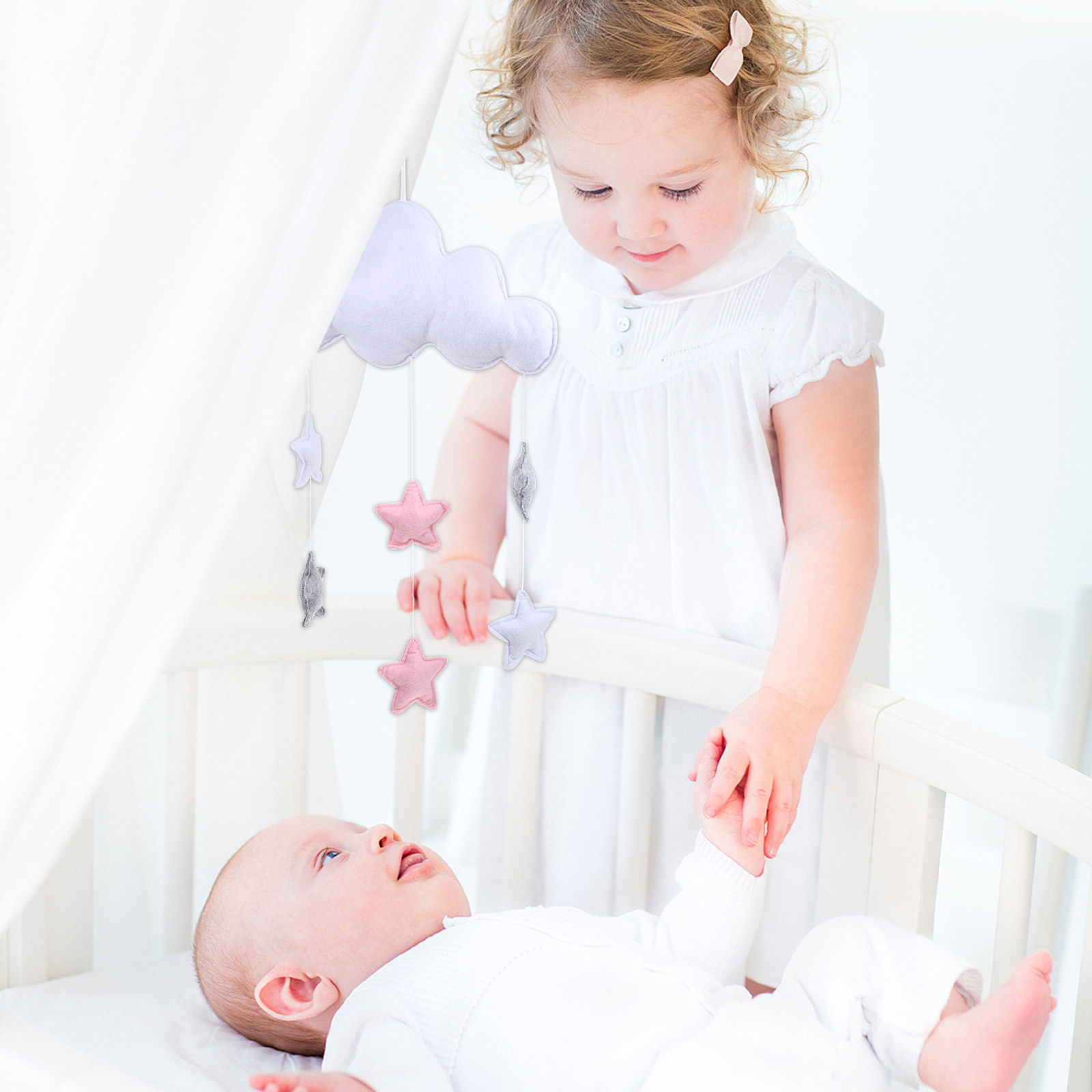 Baby Nursery Garland - 2 adet bulut yağmur damlası asılı