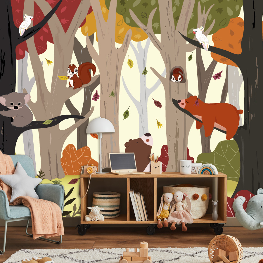 Baby Nursery Jungle Wallpaper - 25+ Özel Soyulabilir ve Yapışkanlı Duvar