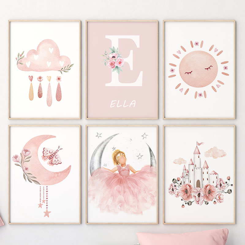 Pembe Melek Kız Güneş Ay Bulut - Baby Nursery Pink incelemesi ve fiyatı