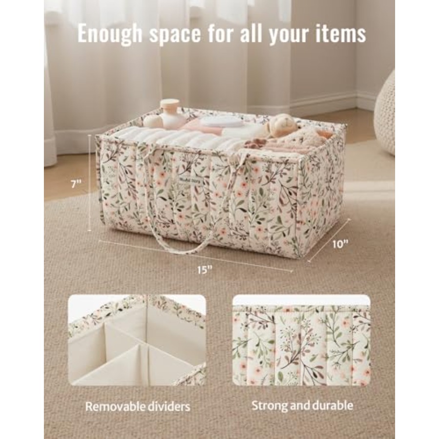 Çiçek Desenli Bebek Bezi Düzen - Baby Nursery Must Haves incelemesi ve fiyatı
