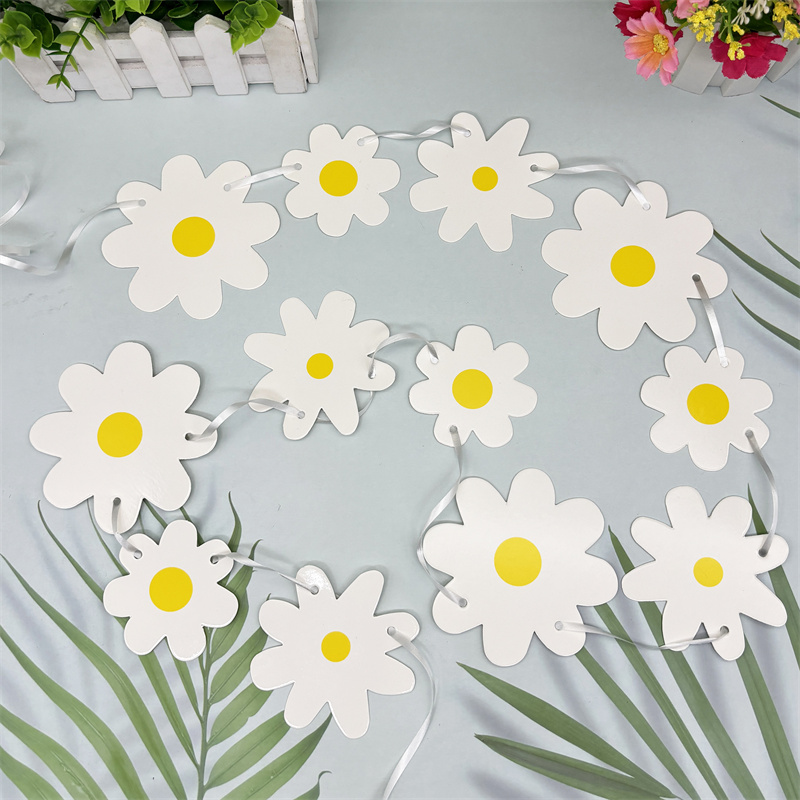1 takım beyaz papatya çiçek af - Baby Nursery Garland incelemesi ve fiyatı