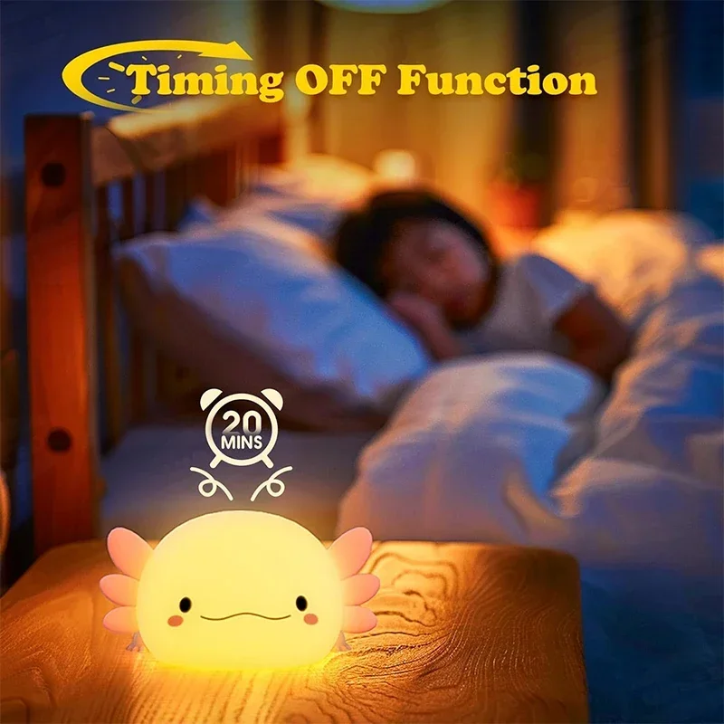 Sevimli Axolotl Gece Lambası S - Baby Nursery Pink incelemesi ve fiyatı