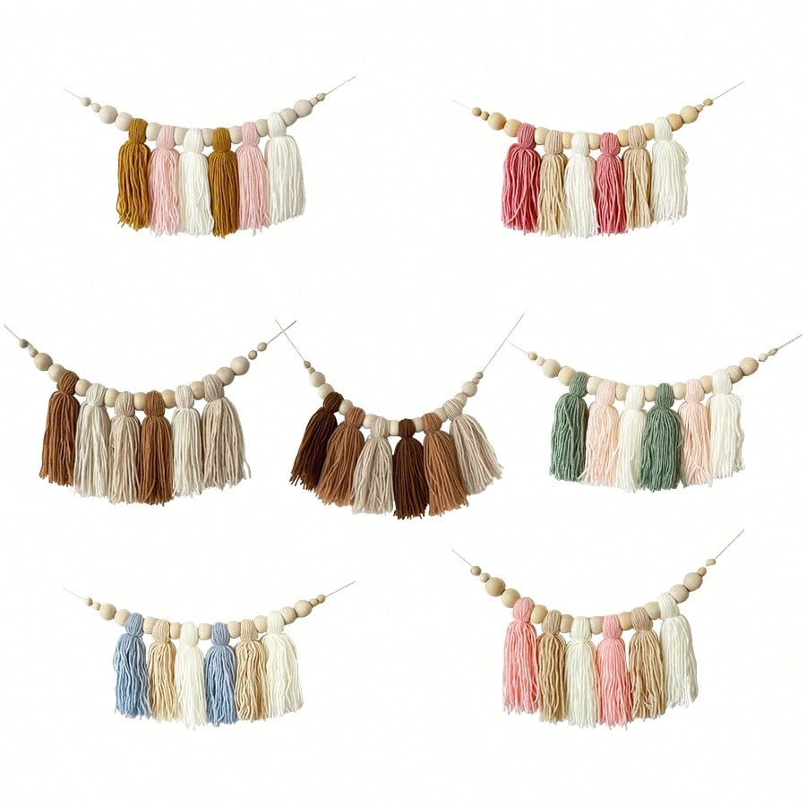Boho Pamuk Püskül Çelenk Duvar - Baby Nursery Garland incelemesi ve fiyatı