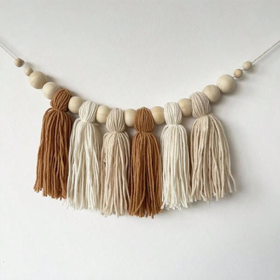 Boho Pamuk Püskül Çelenk Duvar - Baby Nursery Garland incelemesi ve fiyatı