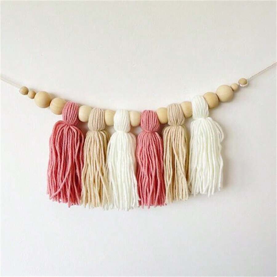 Boho Pamuk Püskül Çelenk Duvar - Baby Nursery Garland incelemesi ve fiyatı