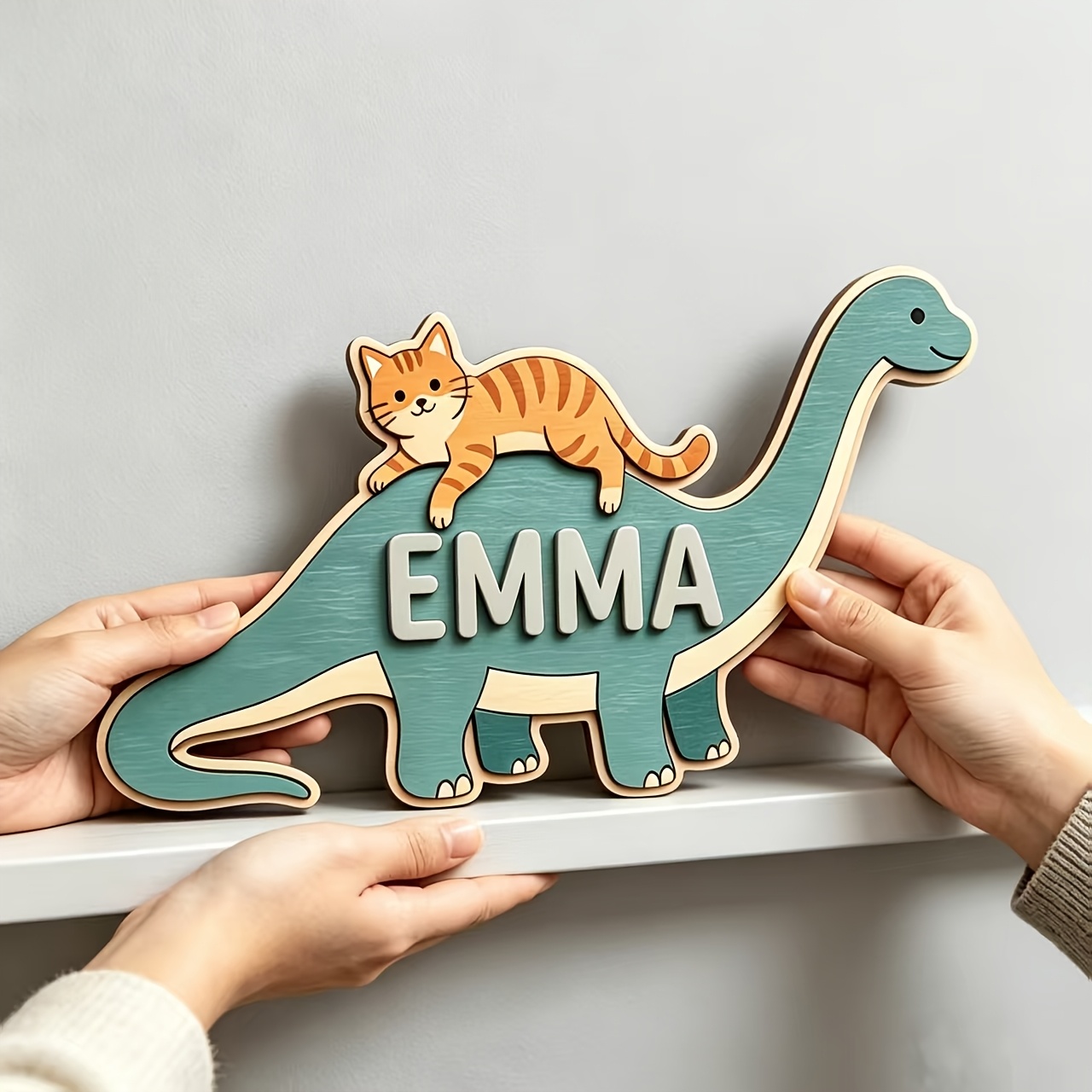 Kişiselleştirilmiş Kedi Dinozo - Baby Nursery Toy incelemesi ve fiyatı