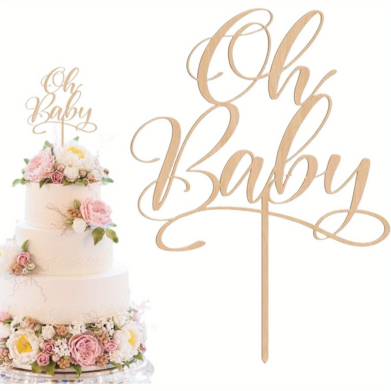 1 adet oh Bebek - Ahşap Pasta  - Baby Nursery Artwork incelemesi ve fiyatı
