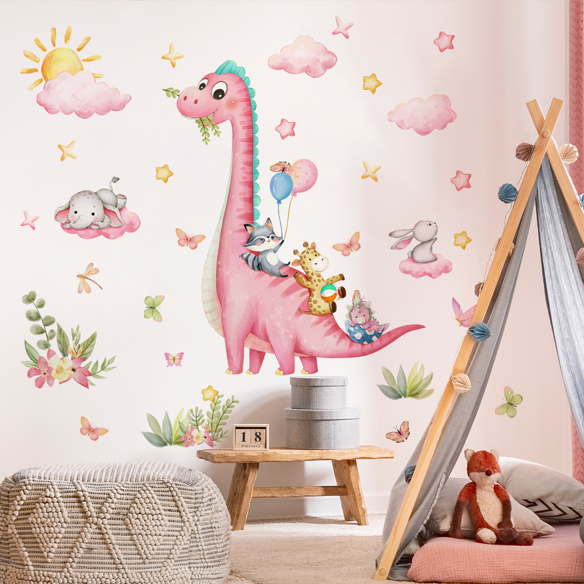 Büyük Karikatür Pembe Dinozor  - Baby Nursery Pink incelemesi ve fiyatı