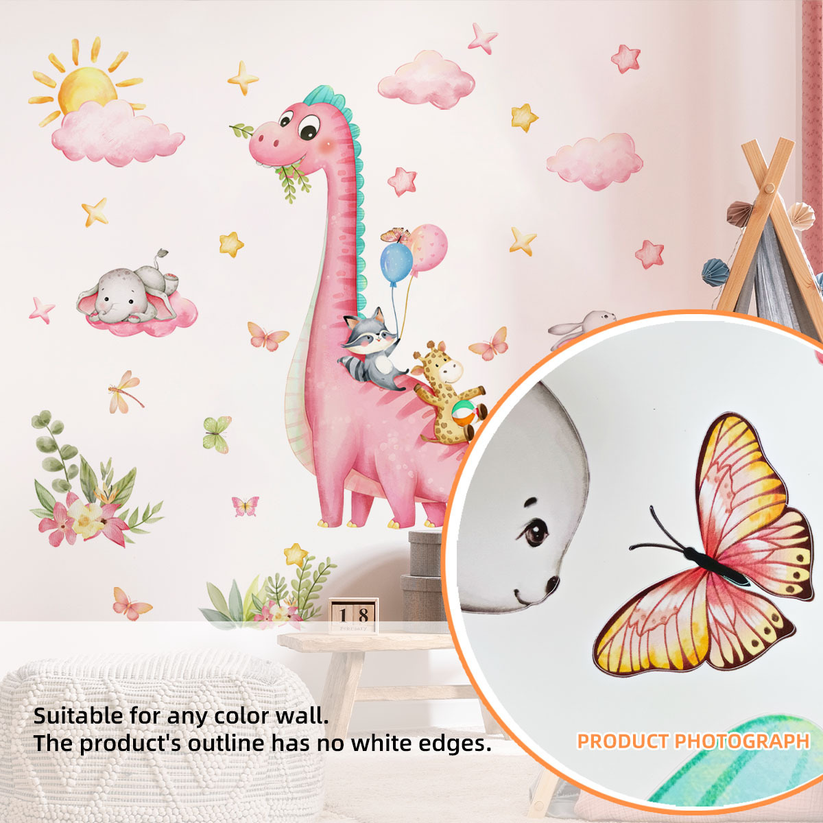 Büyük Karikatür Pembe Dinozor  - Baby Nursery Pink incelemesi ve fiyatı