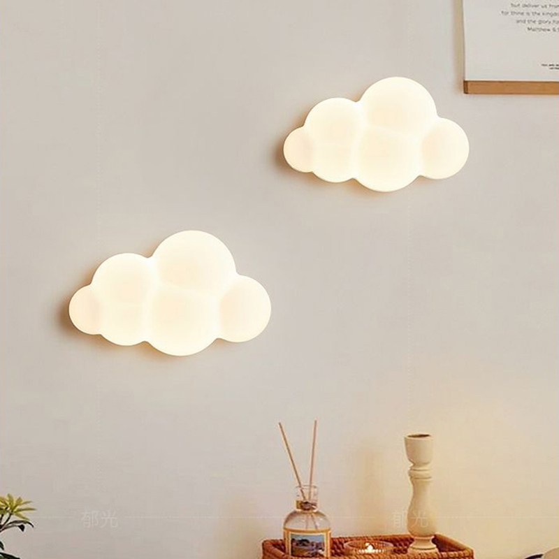 Beyaz bulut duvar lambaları ço - Baby Nursery Wall Lights incelemesi ve fiyatı