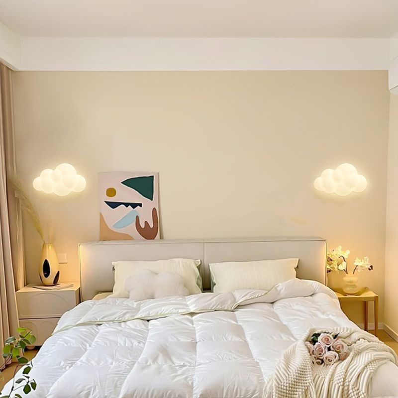 Beyaz bulut duvar lambaları ço - Baby Nursery Wall Lights incelemesi ve fiyatı
