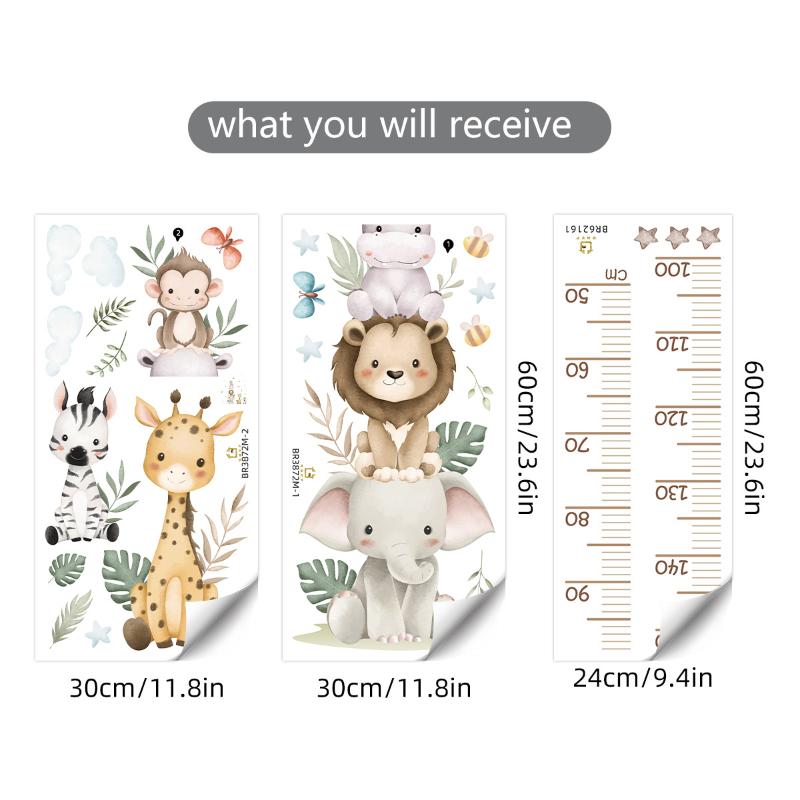 Çocuk Büyüme Tablosu Etiketi O - Baby Nursery Jungle Wallpaper incelemesi ve fiyatı