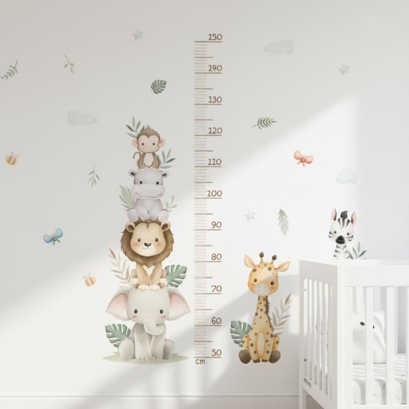 Çocuk Büyüme Tablosu Etiketi O - Baby Nursery Jungle Wallpaper incelemesi ve fiyatı