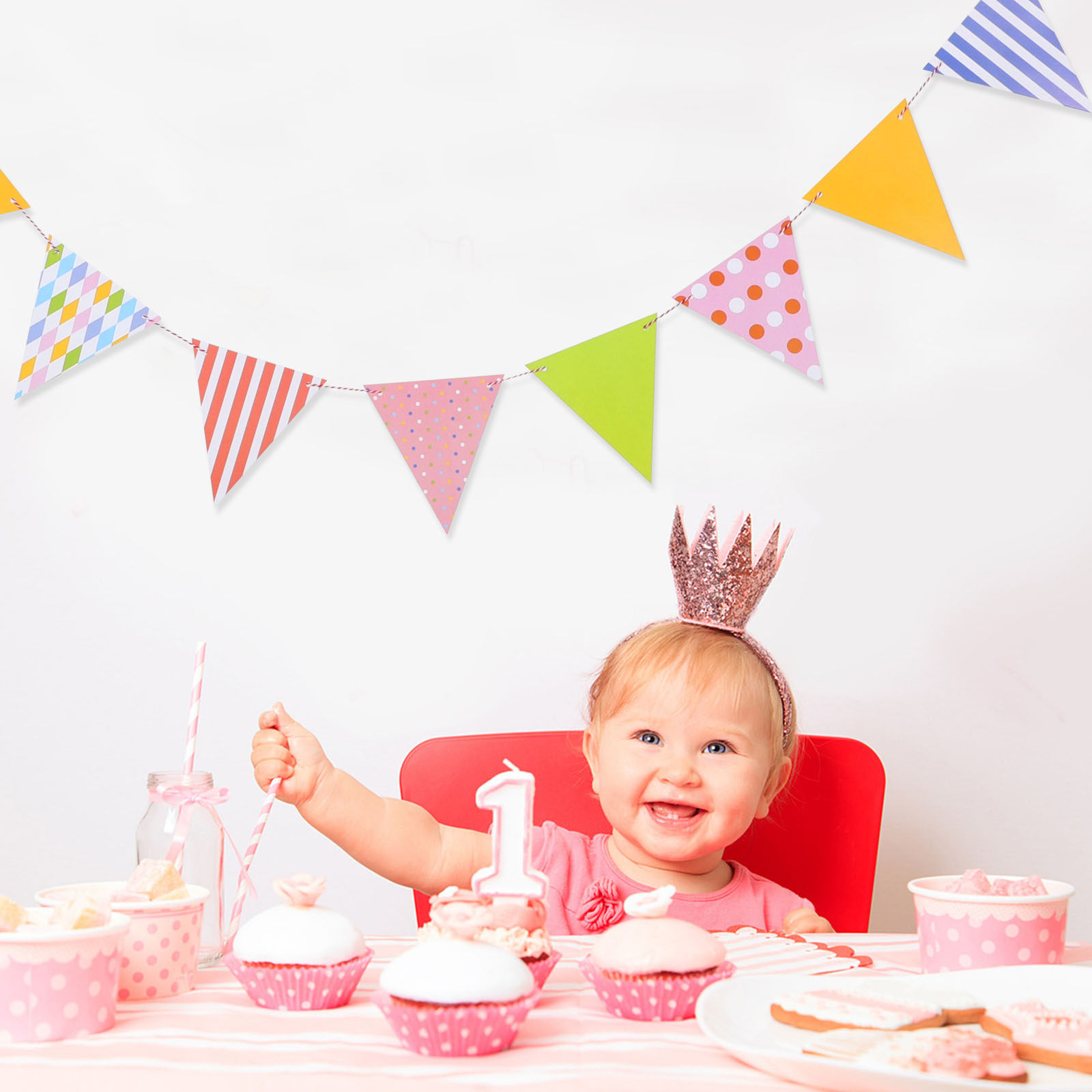 Kolay Kurulumlu Üçgen Kağıt Ba - Baby Nursery Garland incelemesi ve fiyatı