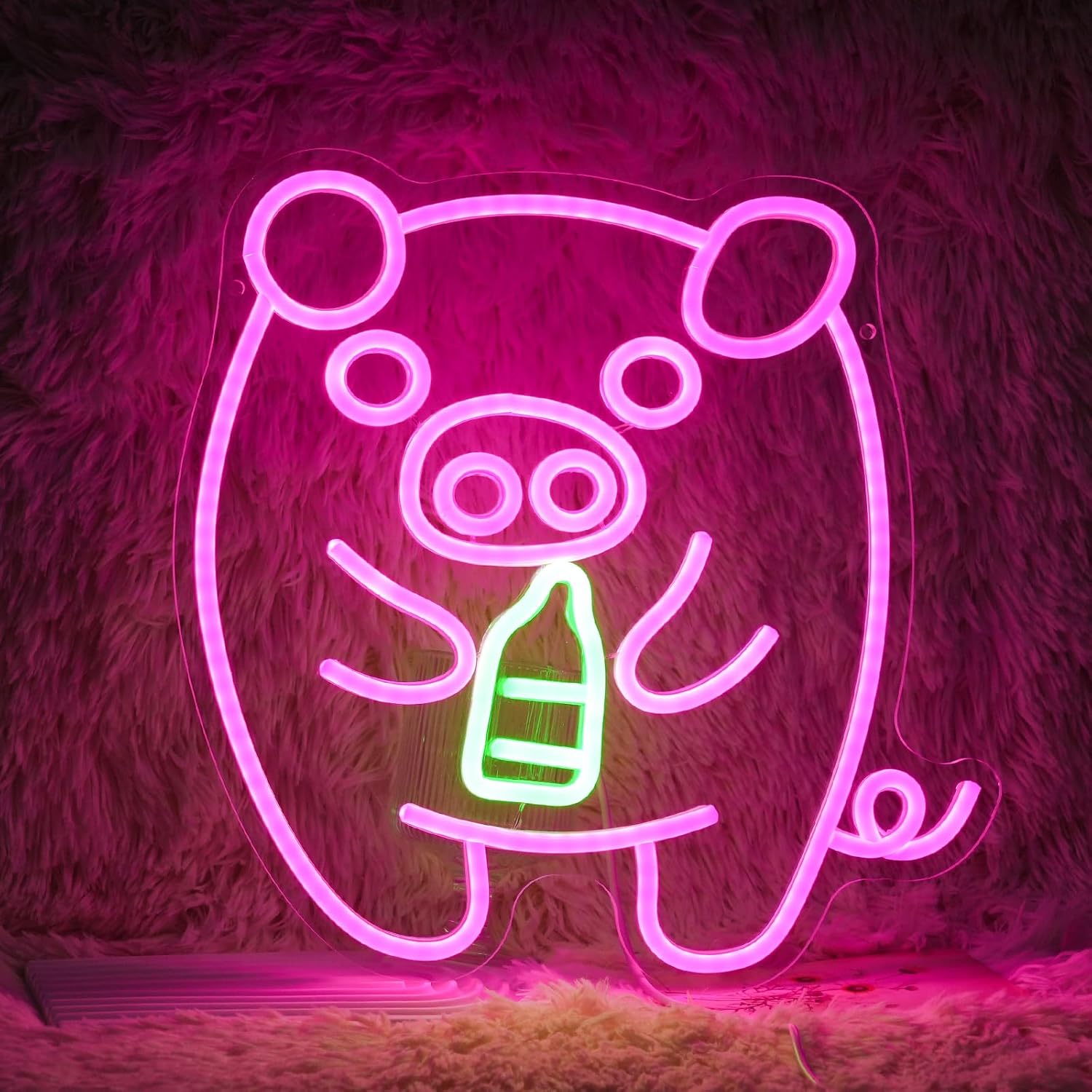 Bebek Domuz Süt Şişesi Neon Iş - Baby Nursery Wall Lights incelemesi ve fiyatı