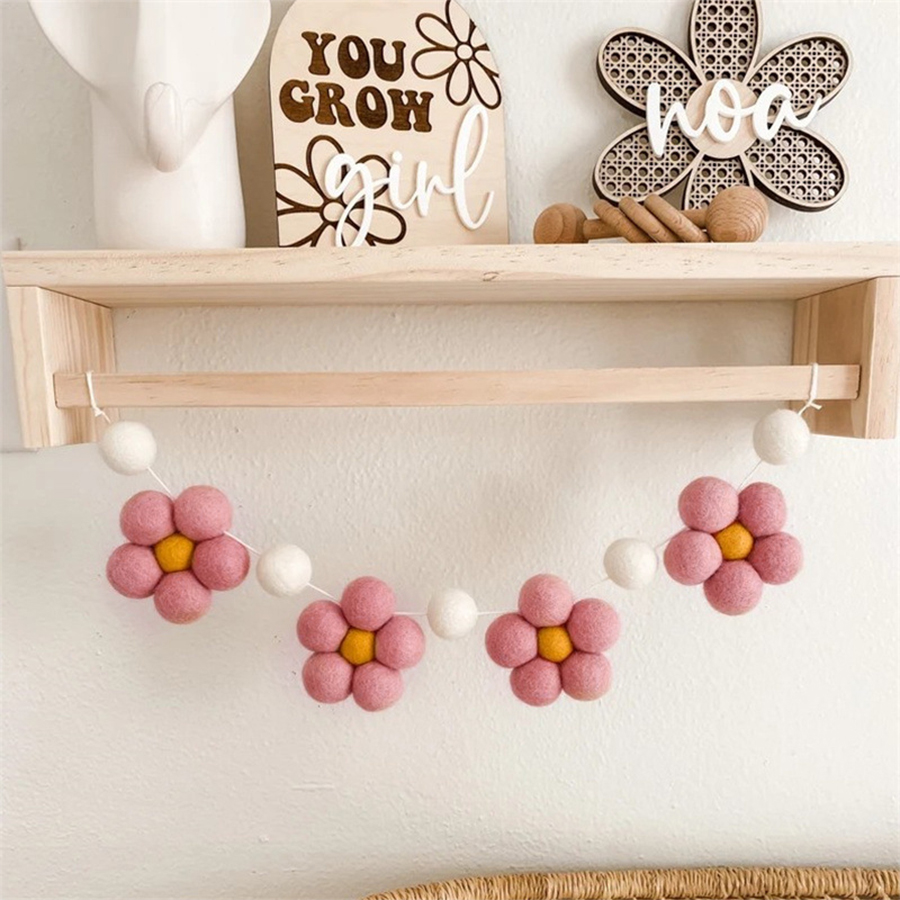 El yapımı Keçe Papatya Çelenk  - Baby Nursery Garland incelemesi ve fiyatı