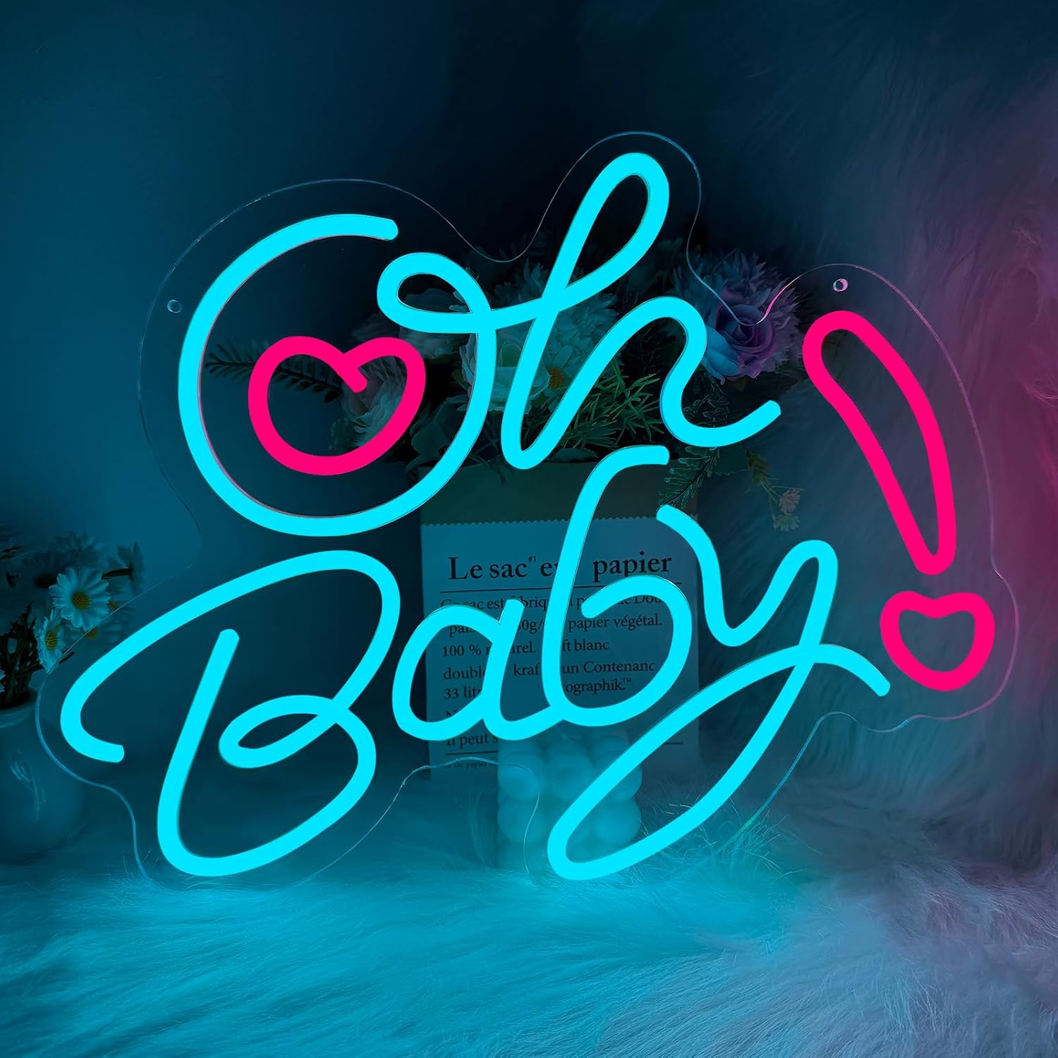 Oh Baby Kalp LED Neon Işık USB - Baby Nursery Wall Lights incelemesi ve fiyatı