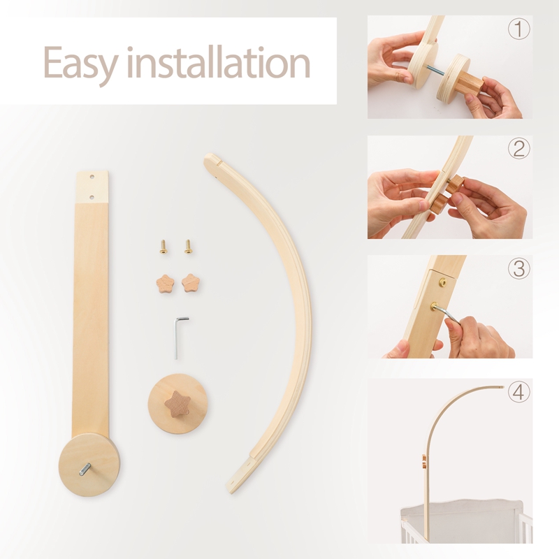 Bebek Ahşap Yatak Çan Braketi  - Crib Mobile Musical incelemesi ve fiyatı