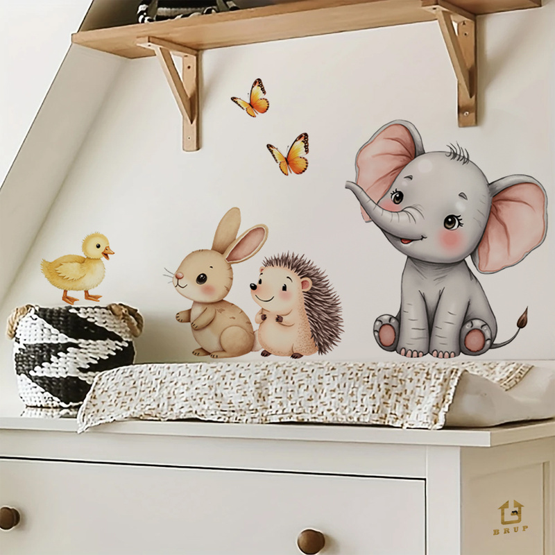 Karikatür Hayvan Duvar Sticker - Baby Nursery Pictures incelemesi ve fiyatı