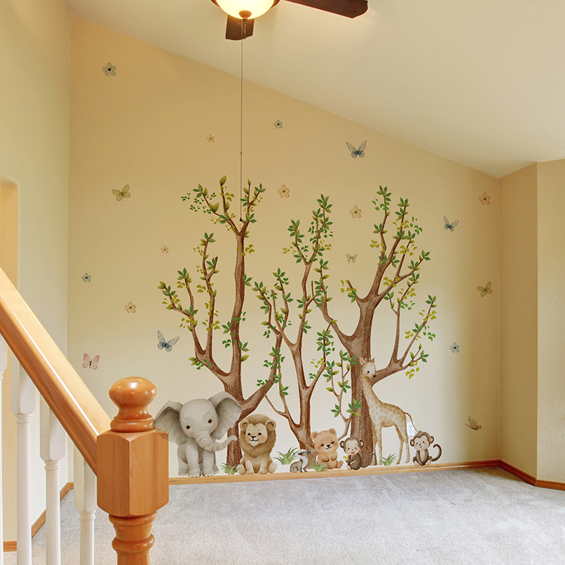 Orman Safari Hayvan Parkı Duva - Baby Nursery Jungle Wallpaper incelemesi ve fiyatı