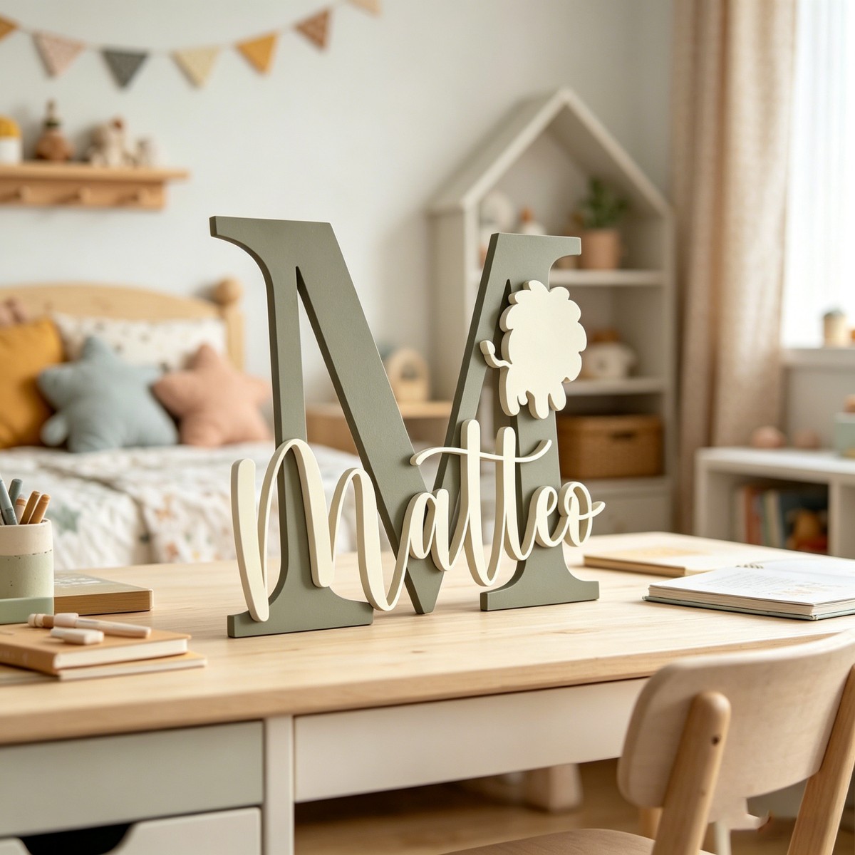 1 adet özel aslan adı ve ilk a - Baby Nursery Toy incelemesi ve fiyatı