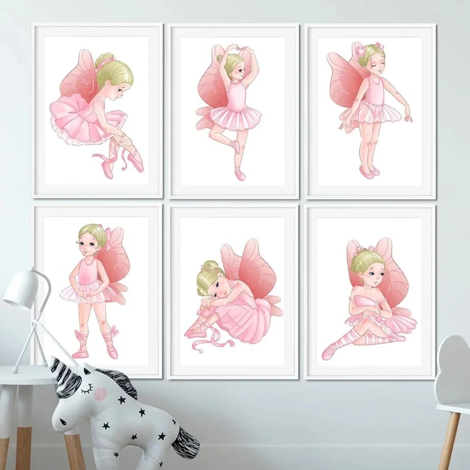 Pembe Bale Kızı Balerin Kreş D - Baby Nursery Pink incelemesi ve fiyatı