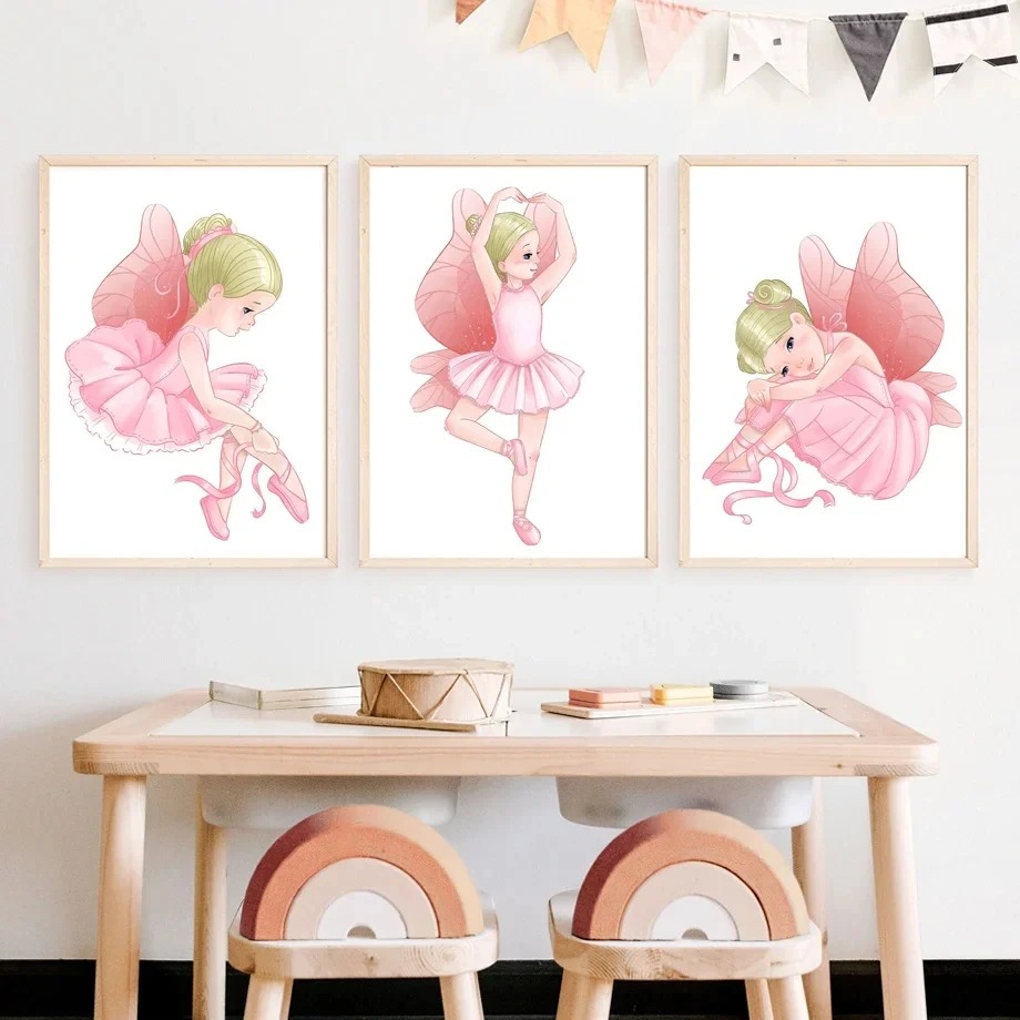 Pembe Bale Kızı Balerin Kreş D - Baby Nursery Pink incelemesi ve fiyatı