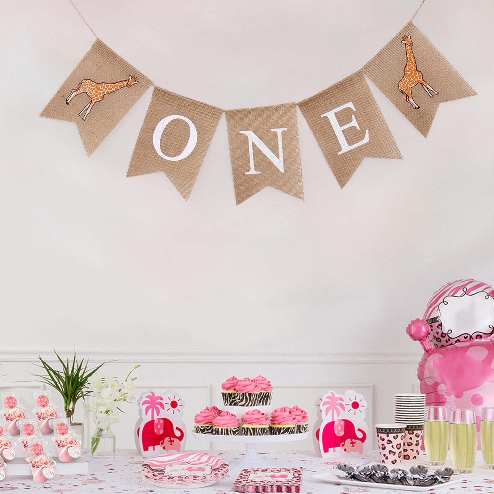 Zürafa Keten Afiş Tek Baskılı  - Baby Nursery Garland incelemesi ve fiyatı