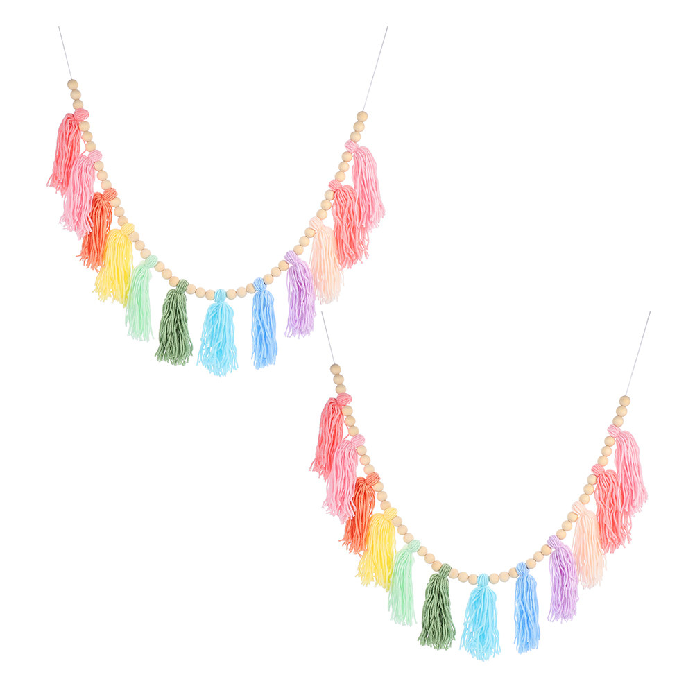 2 Adet Boho Pastel Püsküllü Çe - Baby Nursery Garland incelemesi ve fiyatı