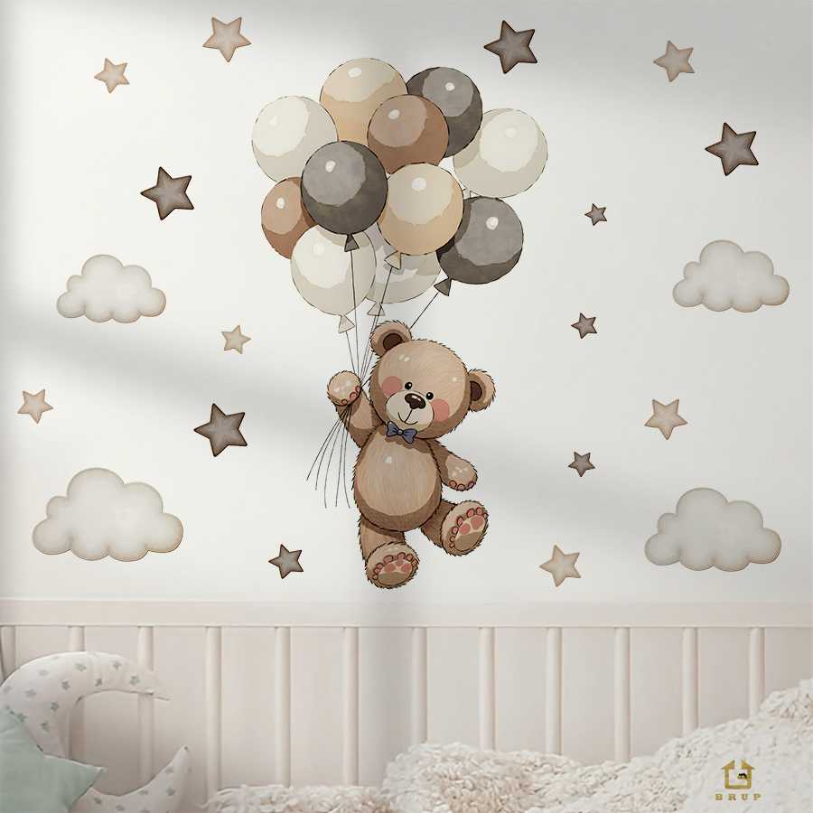 Sevimli Oyuncak Ayı Duvar Çıka - Baby Nursery Artwork incelemesi ve fiyatı