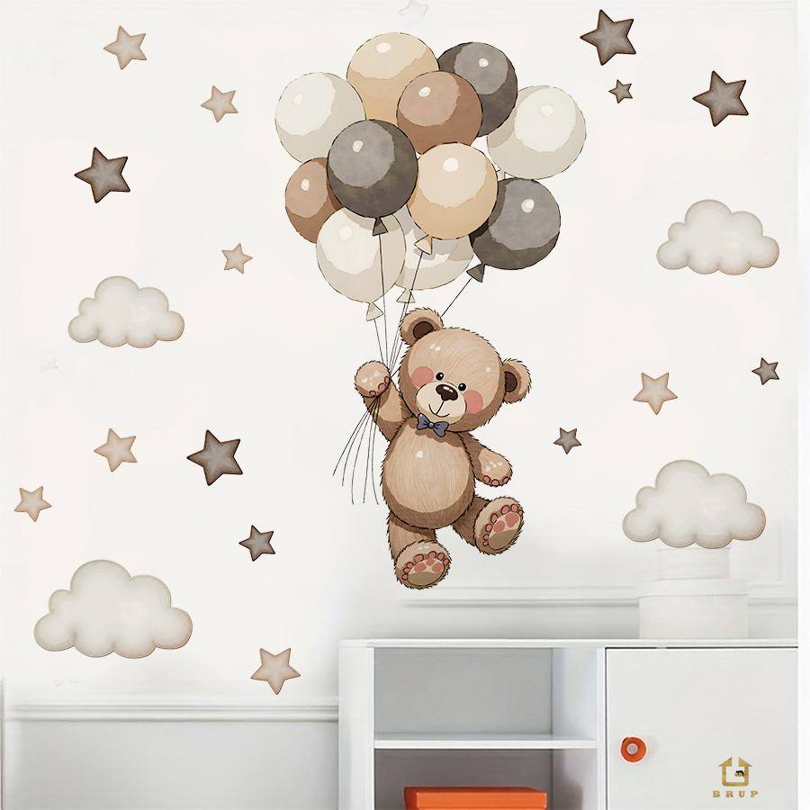Sevimli Oyuncak Ayı Duvar Çıka - Baby Nursery Artwork incelemesi ve fiyatı