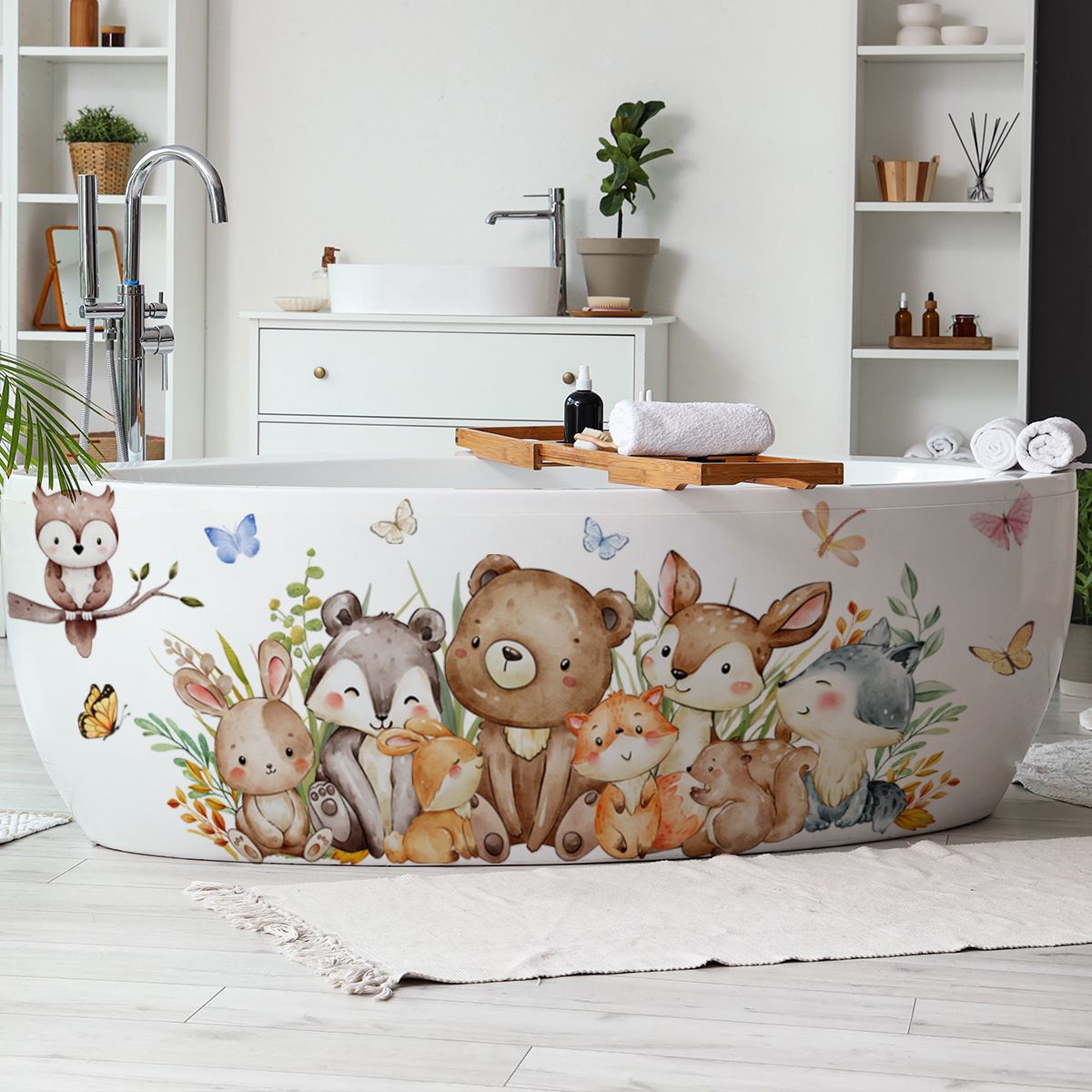 Karikatür orman hayvanları duv - Baby Nursery Jungle Wallpaper incelemesi ve fiyatı