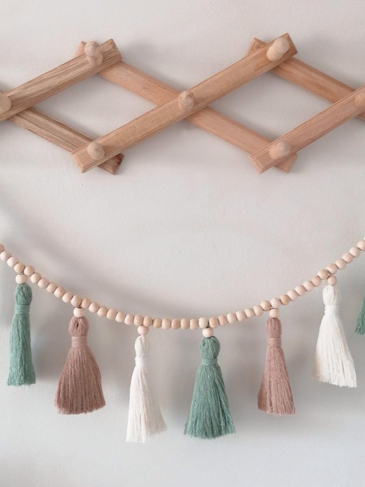 Püskül makrome Garland , Boho  - Baby Nursery Garland incelemesi ve fiyatı