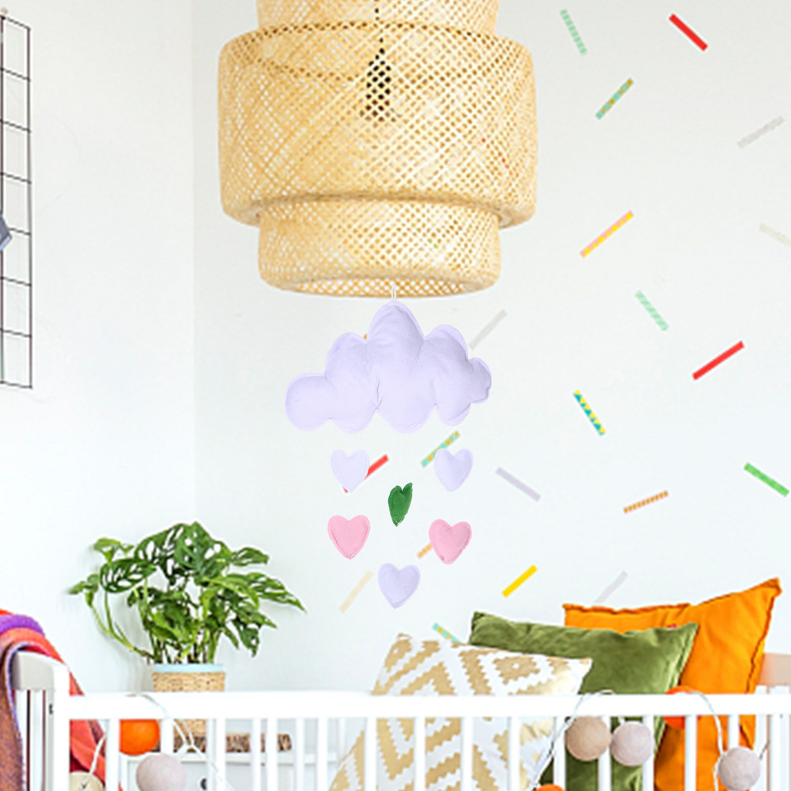 2 adet bulut yağmur damlası as - Baby Nursery Garland incelemesi ve fiyatı