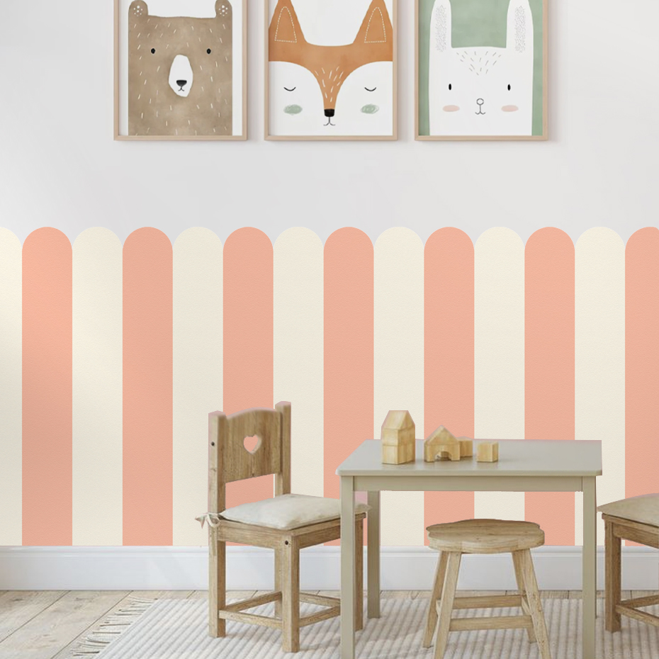 Çok renkli Dikey Çizgili Ark D - Baby Nursery Pictures incelemesi ve fiyatı