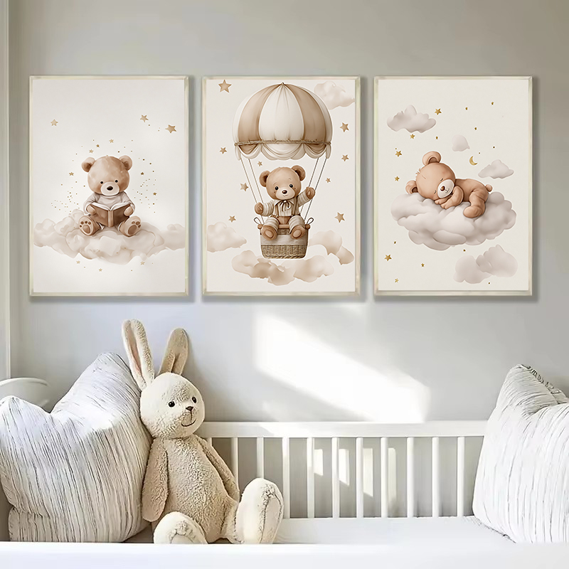 3'lü/set Bohem Ayıcık Hayvan Ö - Baby Nursery Pictures incelemesi ve fiyatı