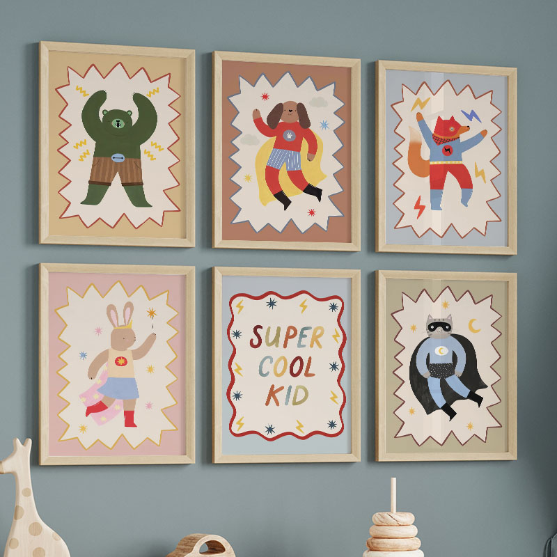 Komik Karikatür Süper Havalı Ç - Baby Nursery Pictures incelemesi ve fiyatı