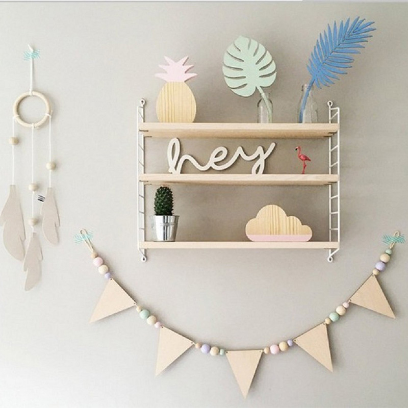 Bebek odası Garland ahşap üçge - Baby Nursery Garland incelemesi ve fiyatı
